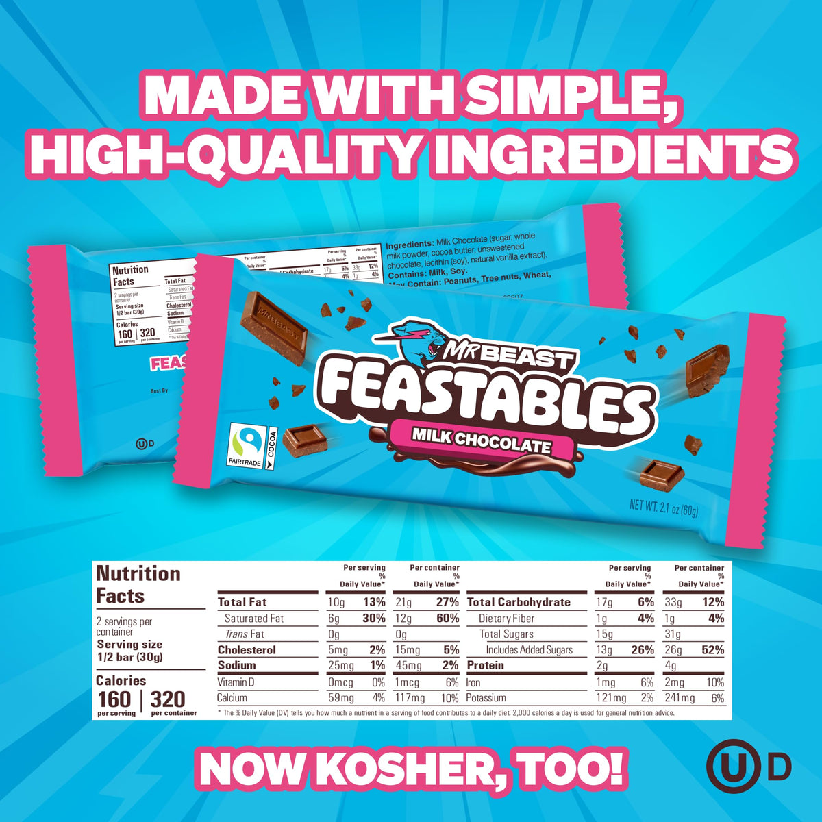 Feastables MrBeast milk chocolate bar melt close-up showing smooth texture