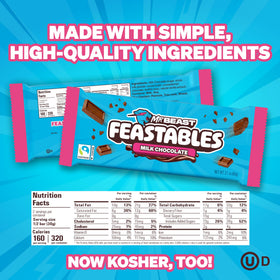 Feastables MrBeast milk chocolate bar melt close-up showing smooth texture