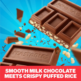 MrBeast Feastables Milk Chocolate Crunch close-up reveals creamy melt and crispy texture