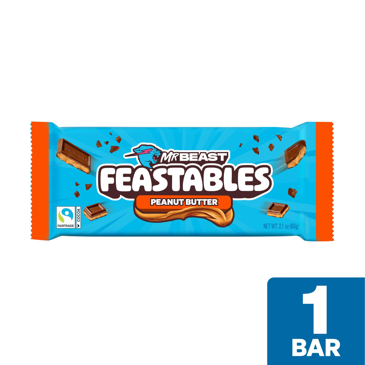 Gift-ready Feastables MrBeast bar ideal for celebrations or treats.