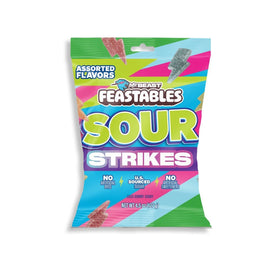Feastables MrBeast Sour Strikes serving bowl shot for party-friendly candy.