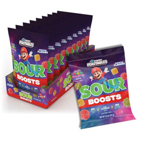 Feastables Sour Boosts Watermelon Star Bits entice with tangy flavor for movie night.