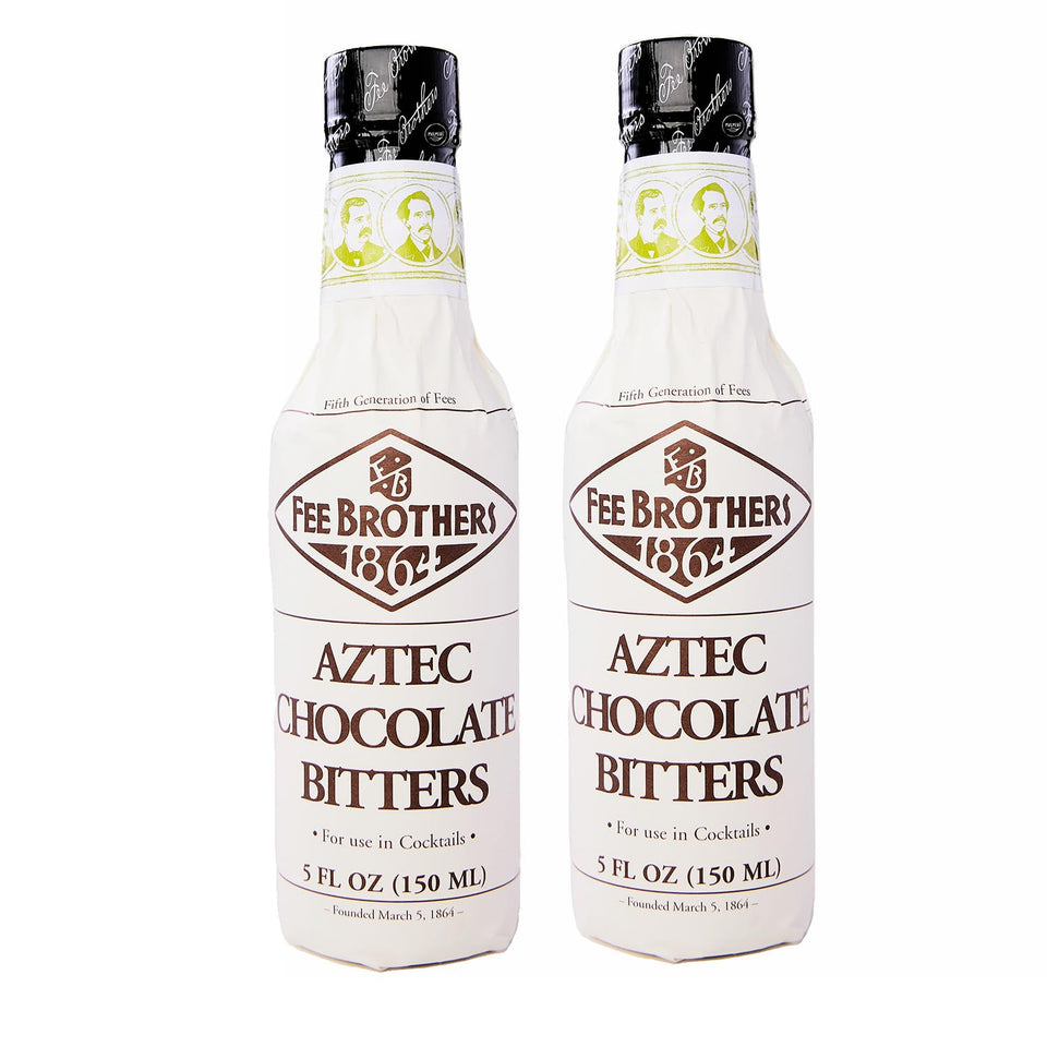 Fee Brothers Aztec Chocolate Bitters bottle front view for rich cocktail depth