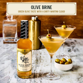Fee Brothers Dirty Martini Olive Juice adds cloudy, premium texture to cocktails