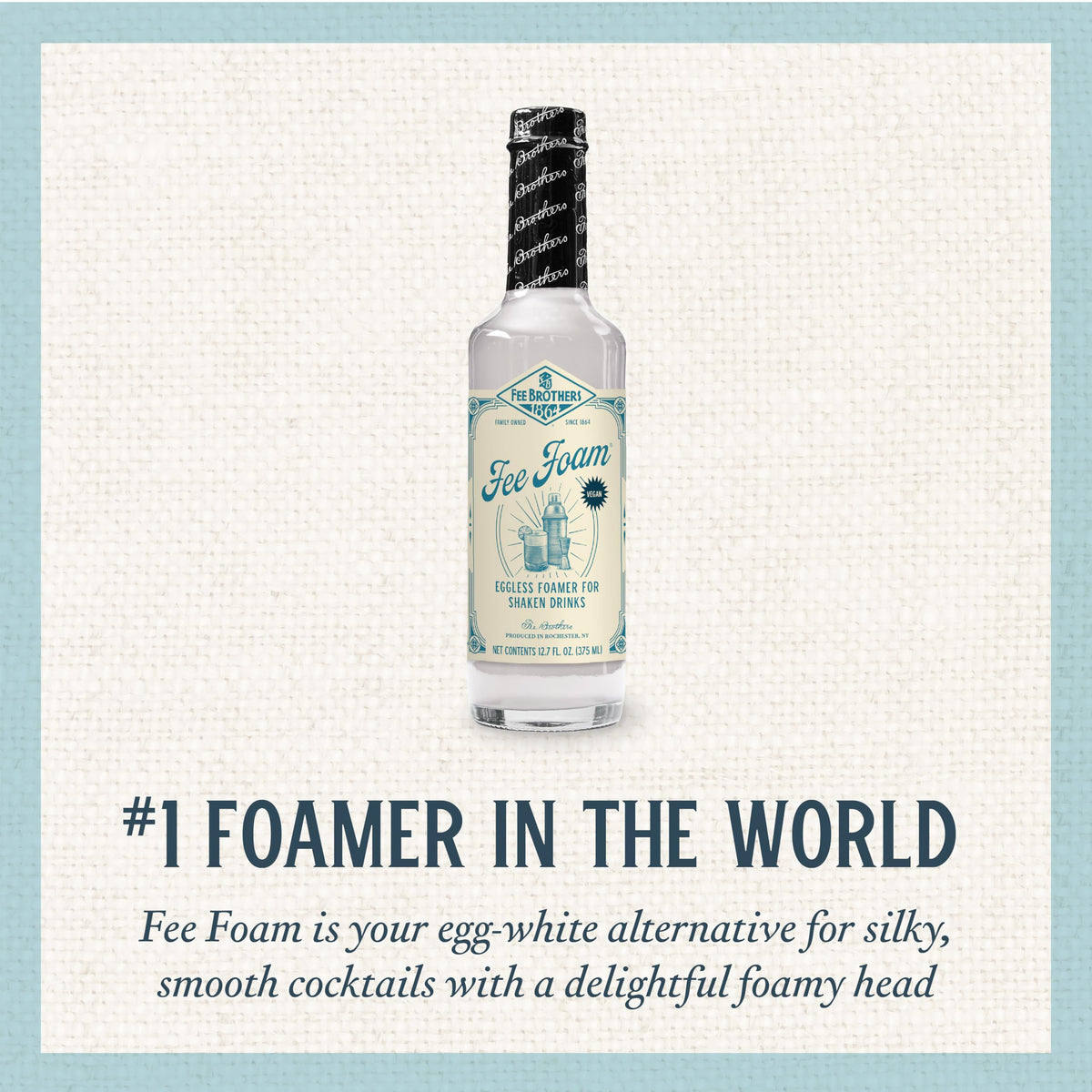 The 12.7 oz bottle fits neatly in the bar setup for easy use.