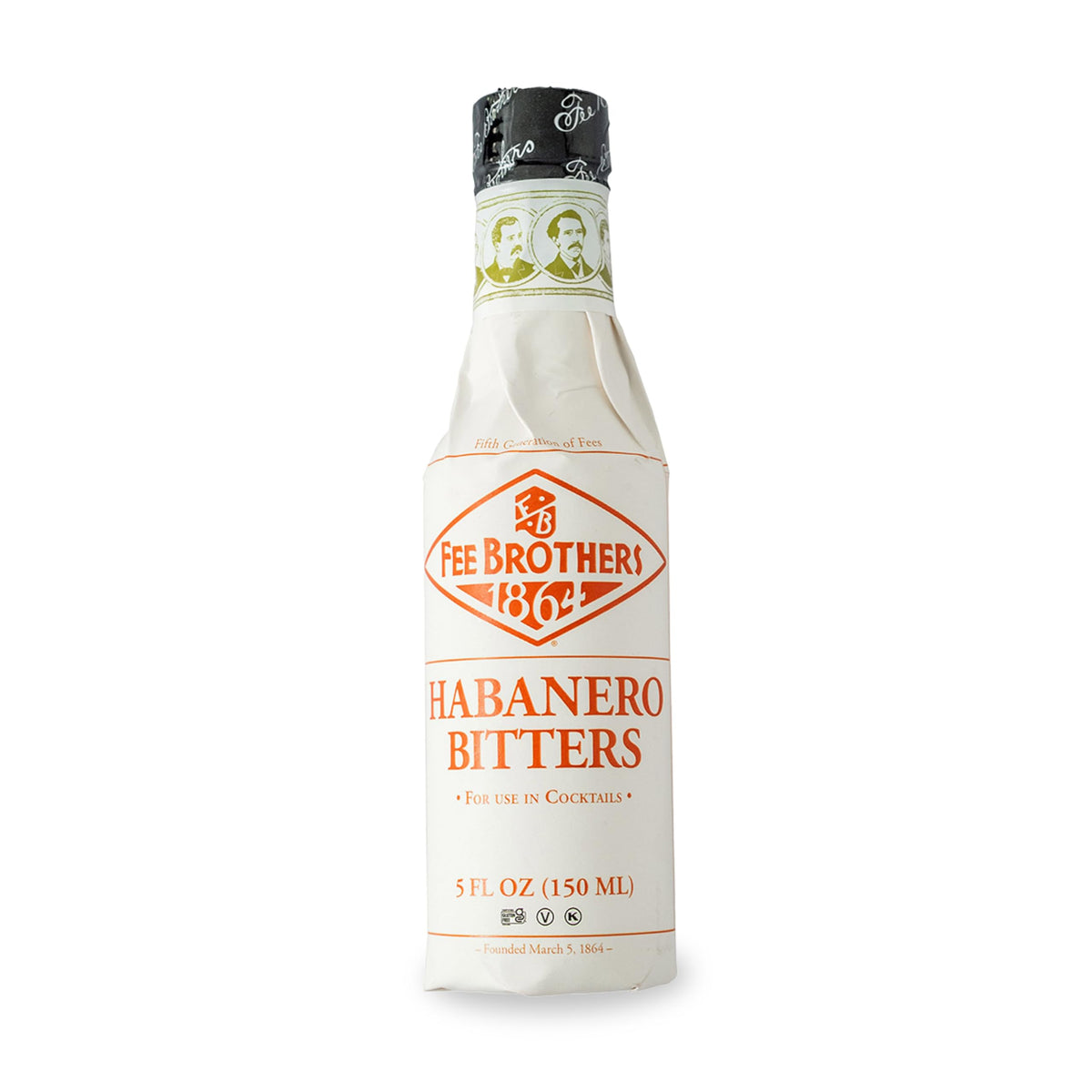 Fee Brothers Habanero Bitters bottle closeup highlighting vibrant flavor for cocktails