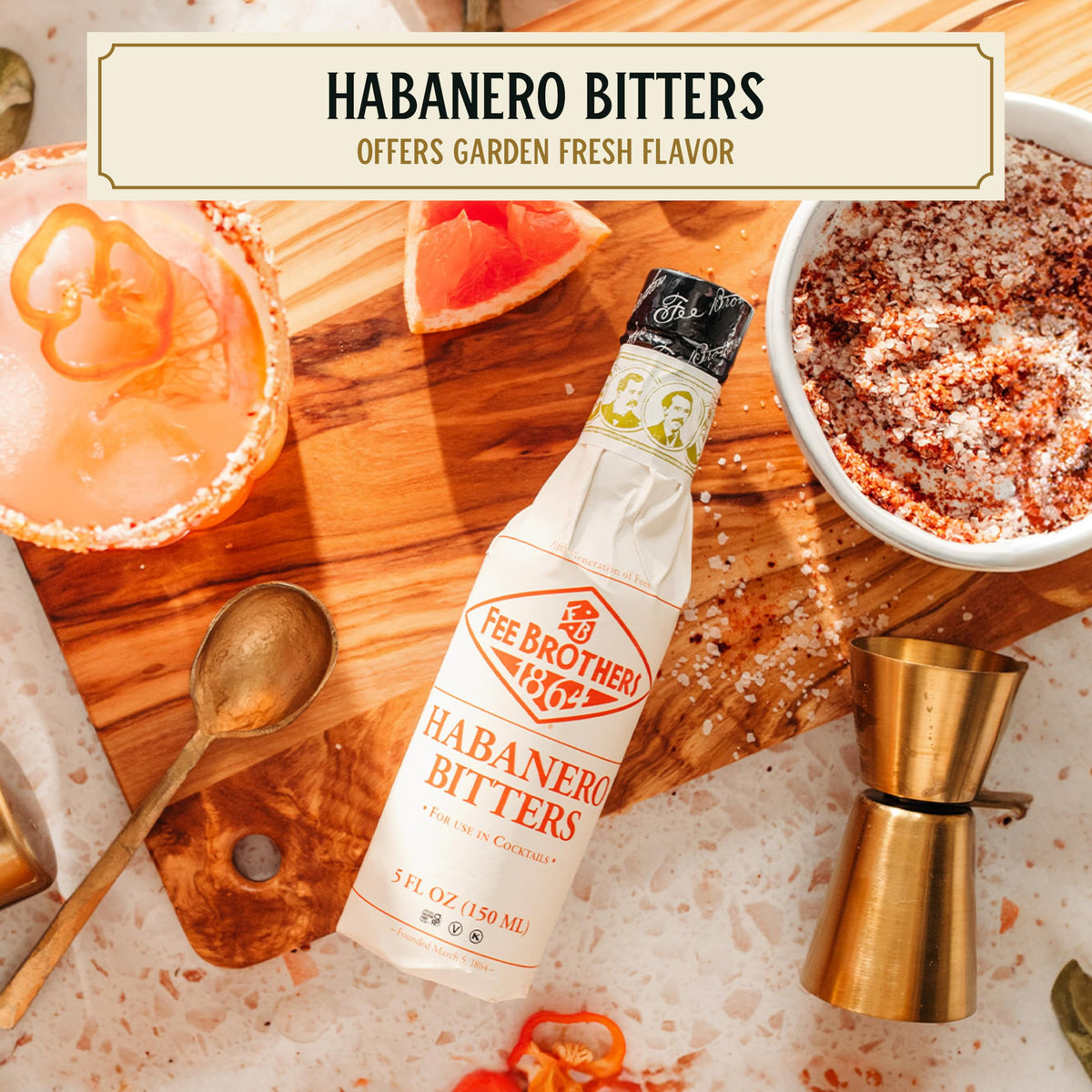 Fee Brothers Habanero Bitters drops pour demonstrates precise dash for flavor