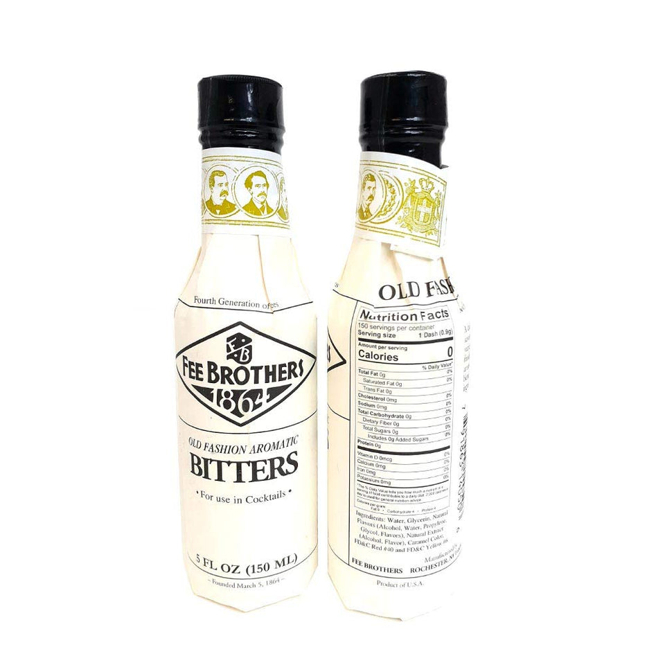 Fee Brothers Old Fashioned Bitters pack-2 bottles for enhanced cocktails and aroma