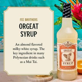 Fee Brothers Orgeat Syrup soda sparkle elevates non-alcoholic mixed drinks.