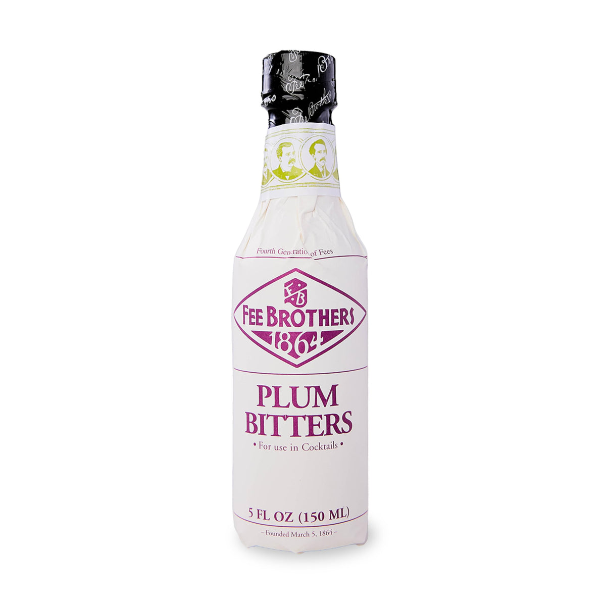 Fee Brothers Plum Bitters bottle pour enhances cocktail depth and aroma