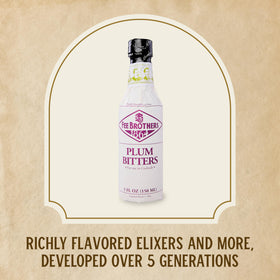 Home bar setup with Fee Brothers Plum Bitters illustrates easy integration