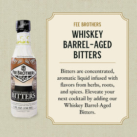 Fee Brothers aromatic bitters pour; deep aroma elevates mixed drinks.