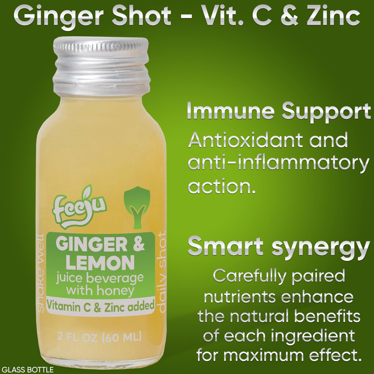 Feeju fresh ingredients close-up emphasizes pure, allergen-free formulation.