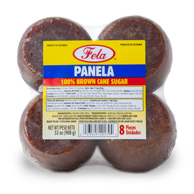 Fela Panela Tejitos rounds dissolve to reveal caramel flavor, ideal for coffee or agua panela