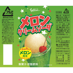 Cans of Felice Melon Cream Soda kept cold for gatherings
