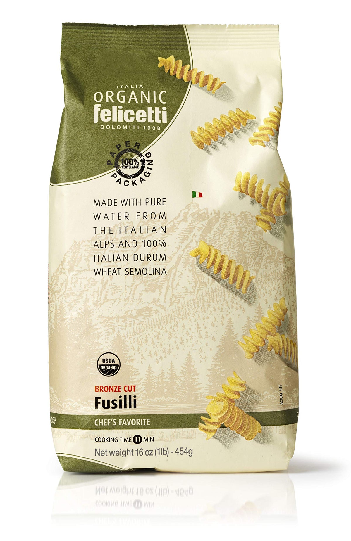 Felicetti Organic Fusilli 2-pack box front for quick weeknight meals