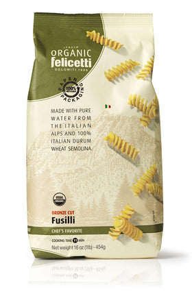 Felicetti Organic Fusilli 2-pack box front for quick weeknight meals