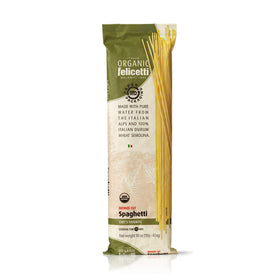 Felicetti Organic spaghetti pack front view, premium Italian pasta quality.
