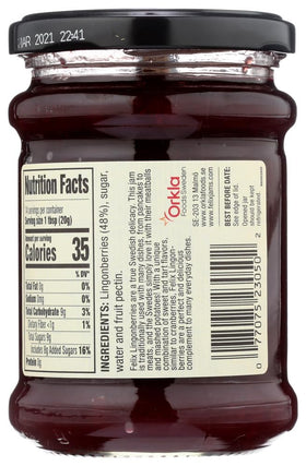 Felix Lingonberries pack-2 open-jar serving for toppings or baking.