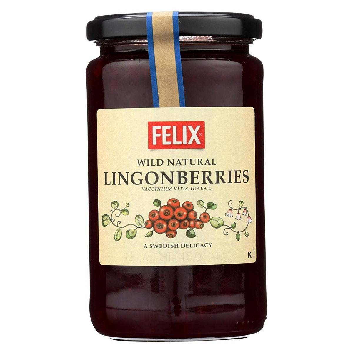 Felix Wild Lingonberries Spread jar, ideal on toast for bright berry flavor.