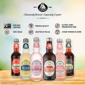 Fentimans Botanic brewing process label close-up emphasizing traditional craft.