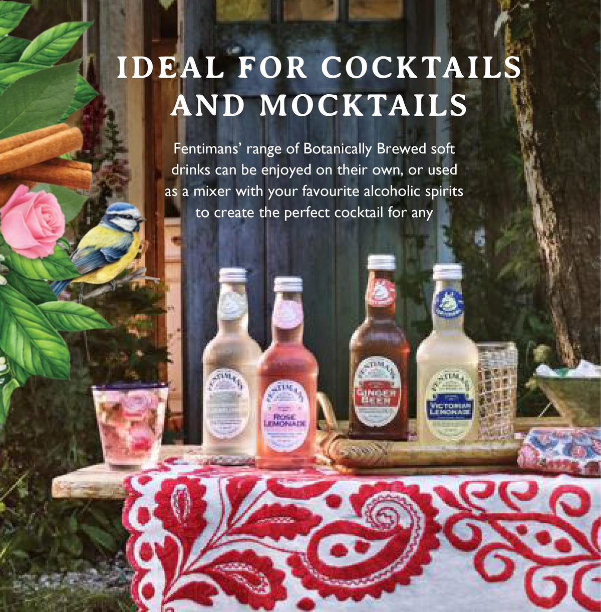 Fentimans Curiosity Cola bottle on table invites a curious sip.