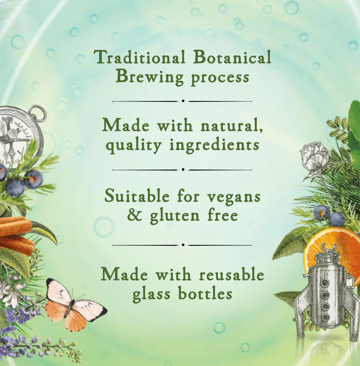 Fentimans Curiosity Cola label closeup reveals botanicals and heritage.