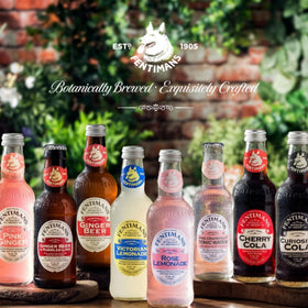 Fentimans Rose Lemonade used as a mixer with spirits for bright drinks