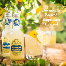 Close-up of Fentimans label highlighting natural ingredients.
