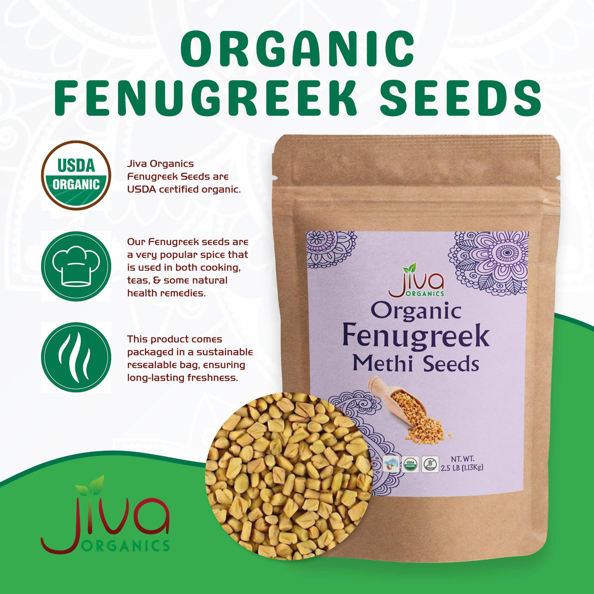 Fenugreek seeds close-up showing golden brown color and aroma.