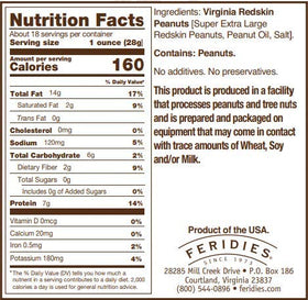 Feridies peanuts close-up showing crunchy texture for snacking.
