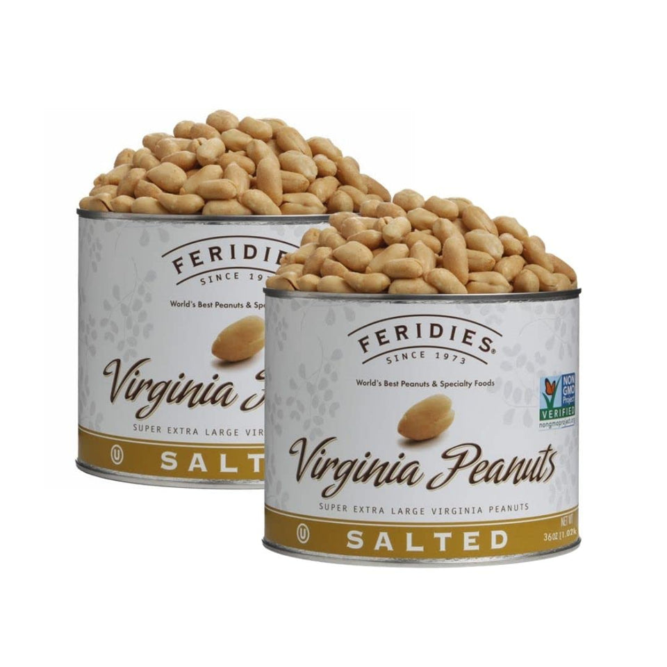 FERIDIES top-grade salted extra-large Virginia peanuts for premium snacking.