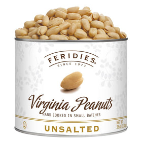 FERIDIES unsalted Virginia peanuts in a tin, salt-free flavor.