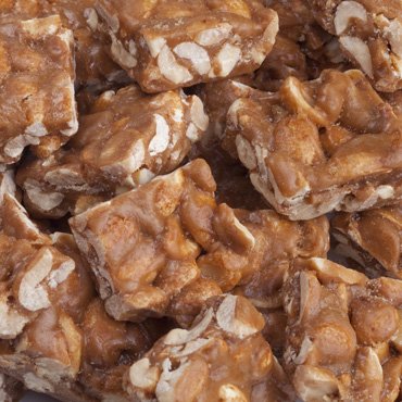 FERIDIES Virginia's Finest Peanut Brittle Crunch serving plate ideal for sharing.