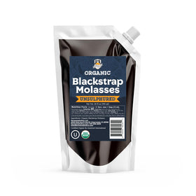 Fermentaholics molasses 20oz pouch with spout, easy measuring for baking and fermentation.