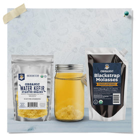 Fermentaholics molasses kitchen scene suggests versatile use in baking and cooking.