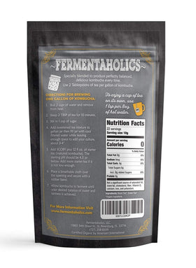 Fermentaholics USDA organic kombucha tea blend for DIY brewing.