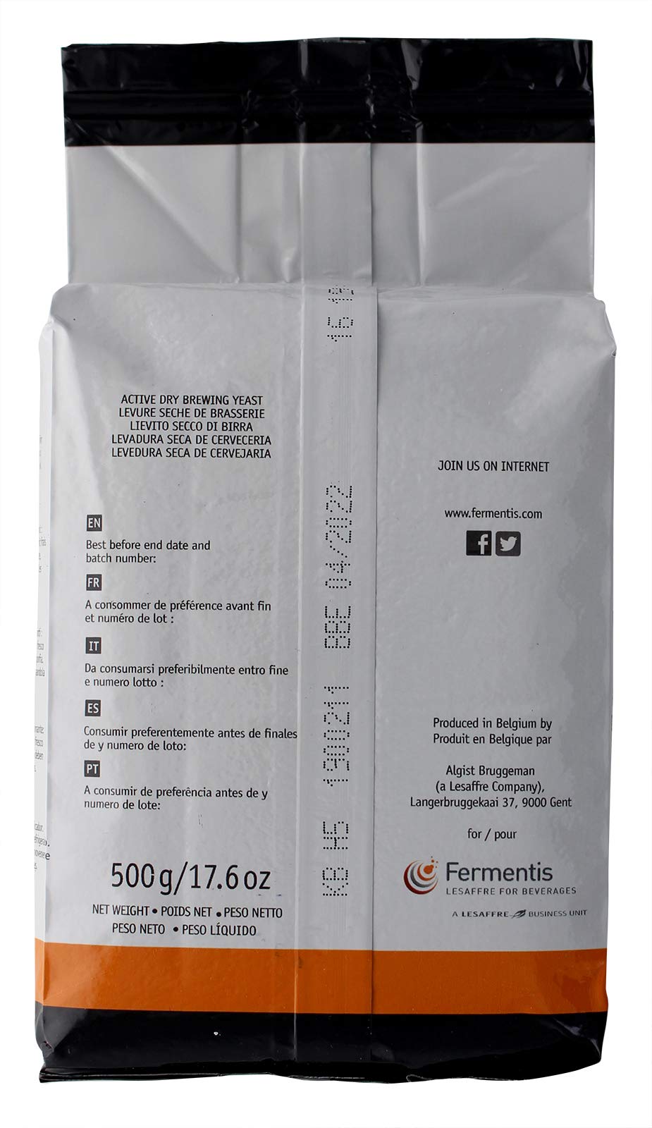 Fermentis SafAle US-05 illustrates stable fermentation temperatures for clean results.