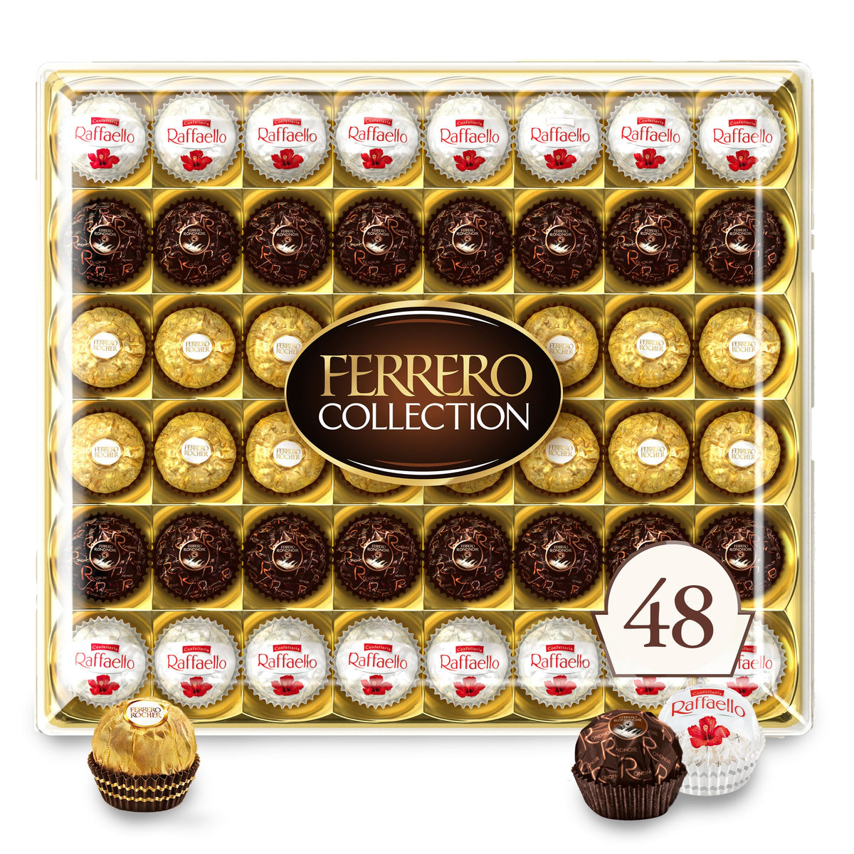 Ferrero Collection gift box opened, an elegant Easter gift option.