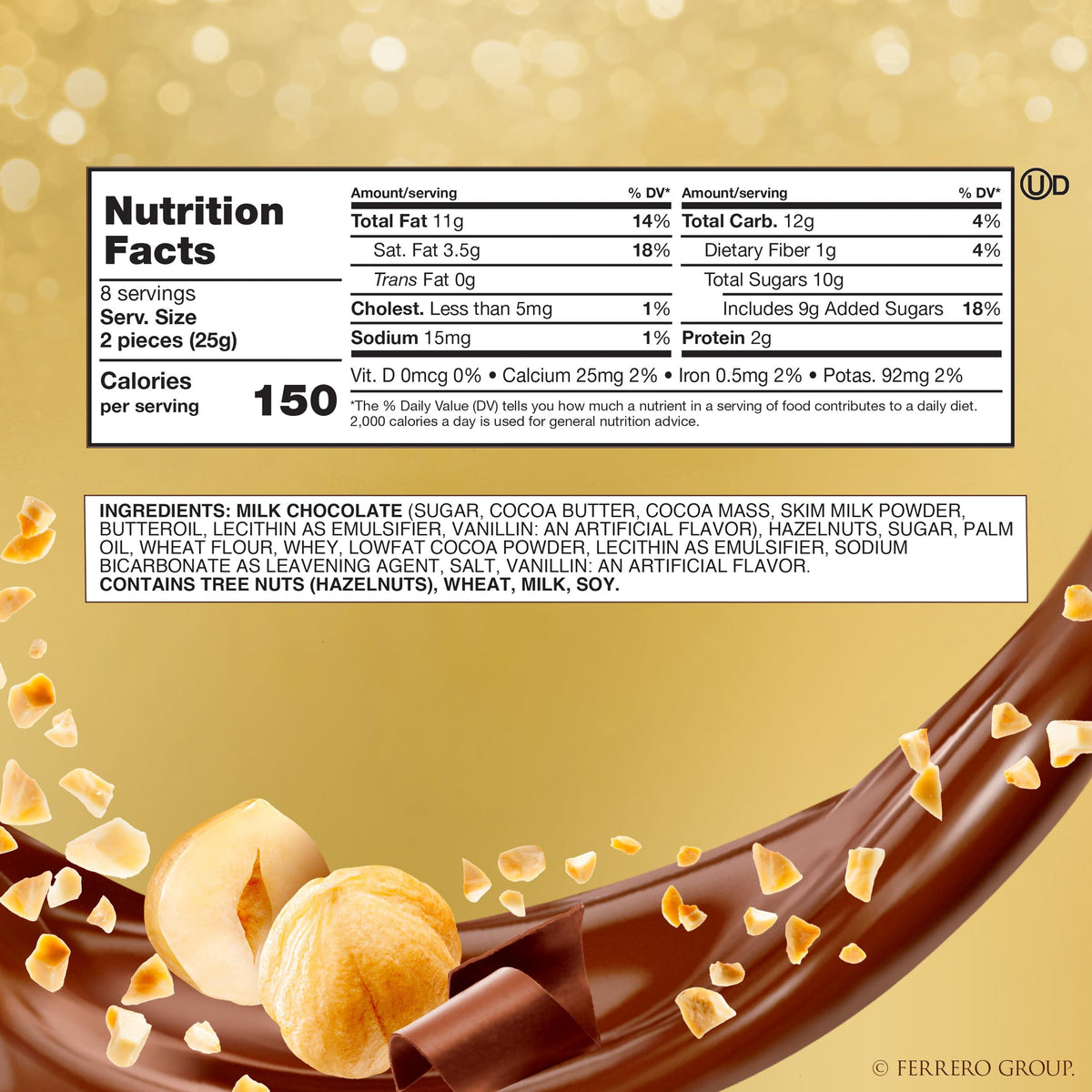 Ferrero Rocher 16-piece chocolates inside view highlights premium presentation