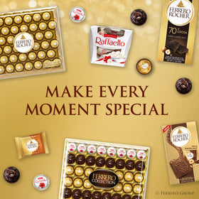 Individually wrapped Ferrero Rocher candies stay fresh for gifting.