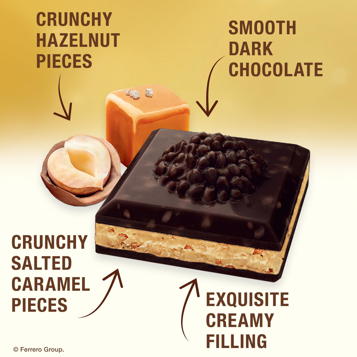 Eight-pack Ferrero Rocher bars, individually wrapped for sharing