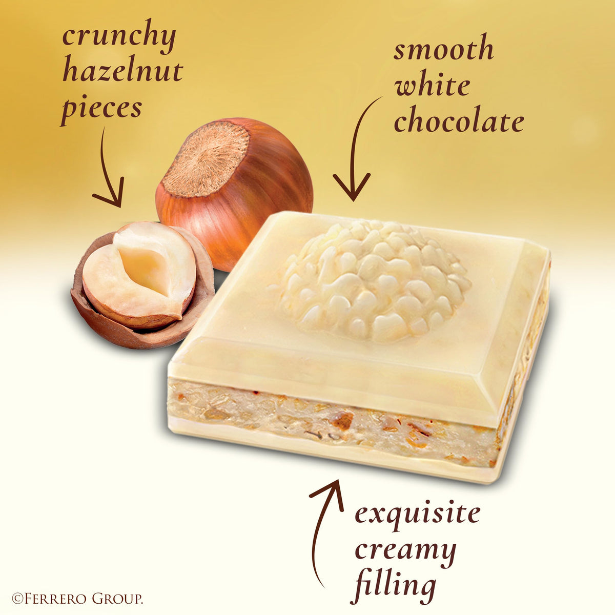 Ferrero Rocher bars individually wrapped bars for easy, on-the-go enjoyment.