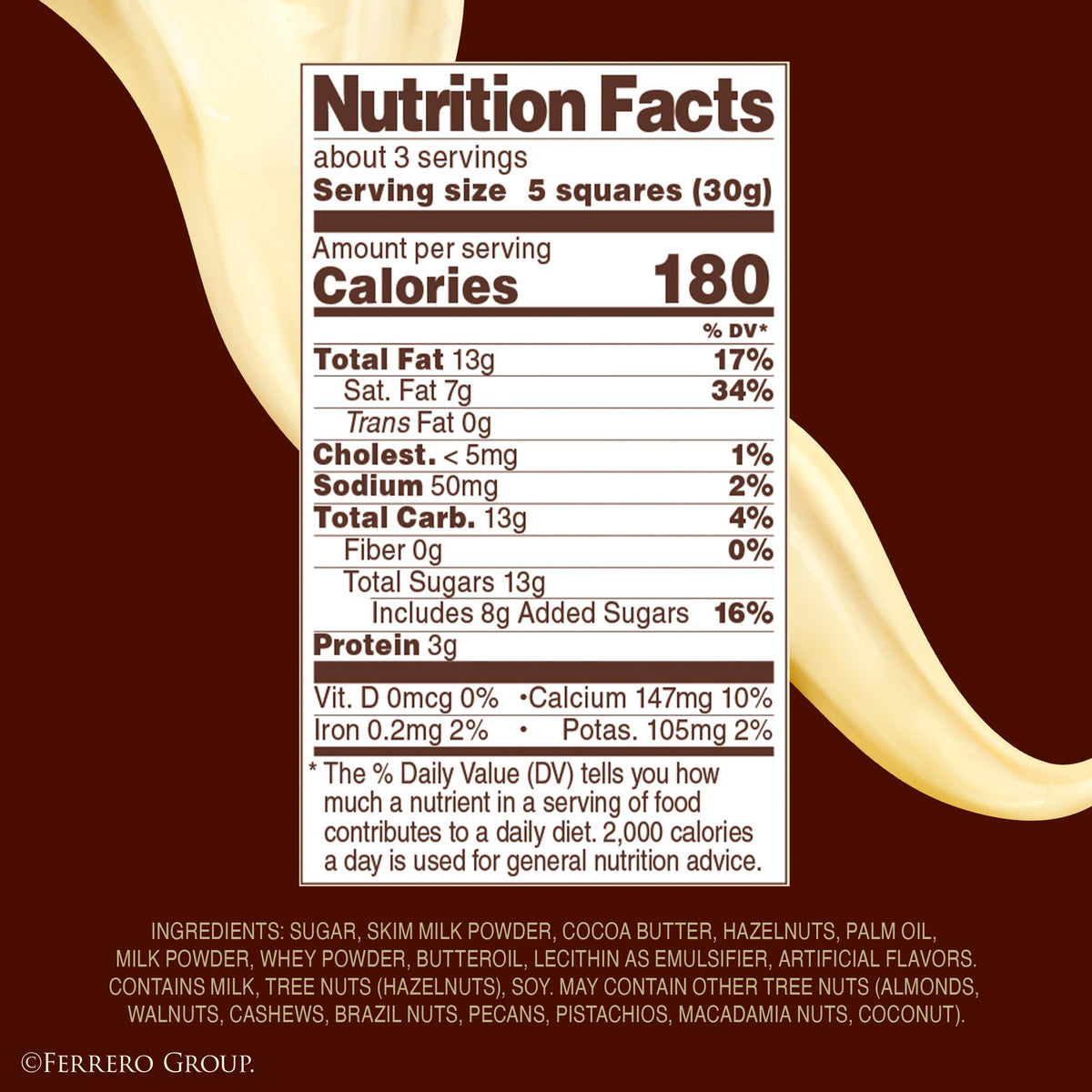 Ferrero Rocher bars packaging box keeps bars fresh and presentable.