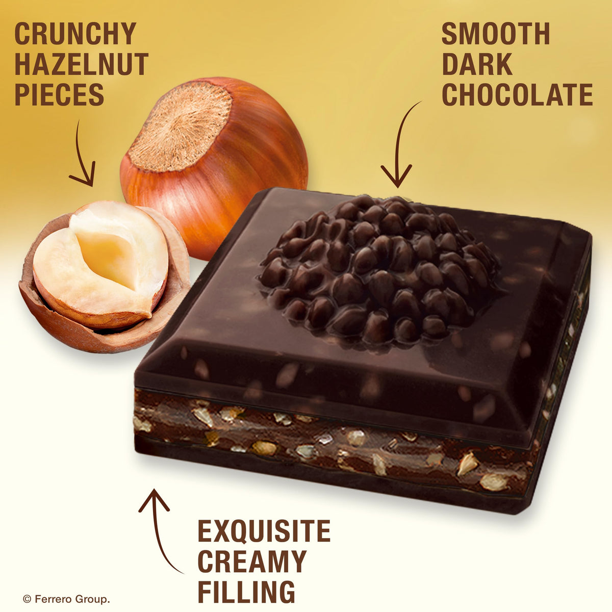 Eight Ferrero Rocher bars in a premium gift box