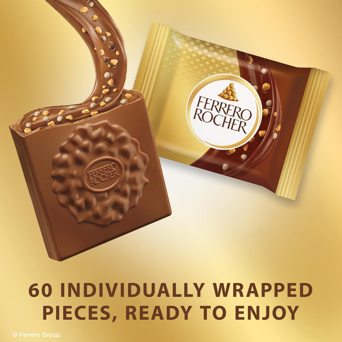 Ferrero Rocher gold packaging with elegant presentation for celebrations