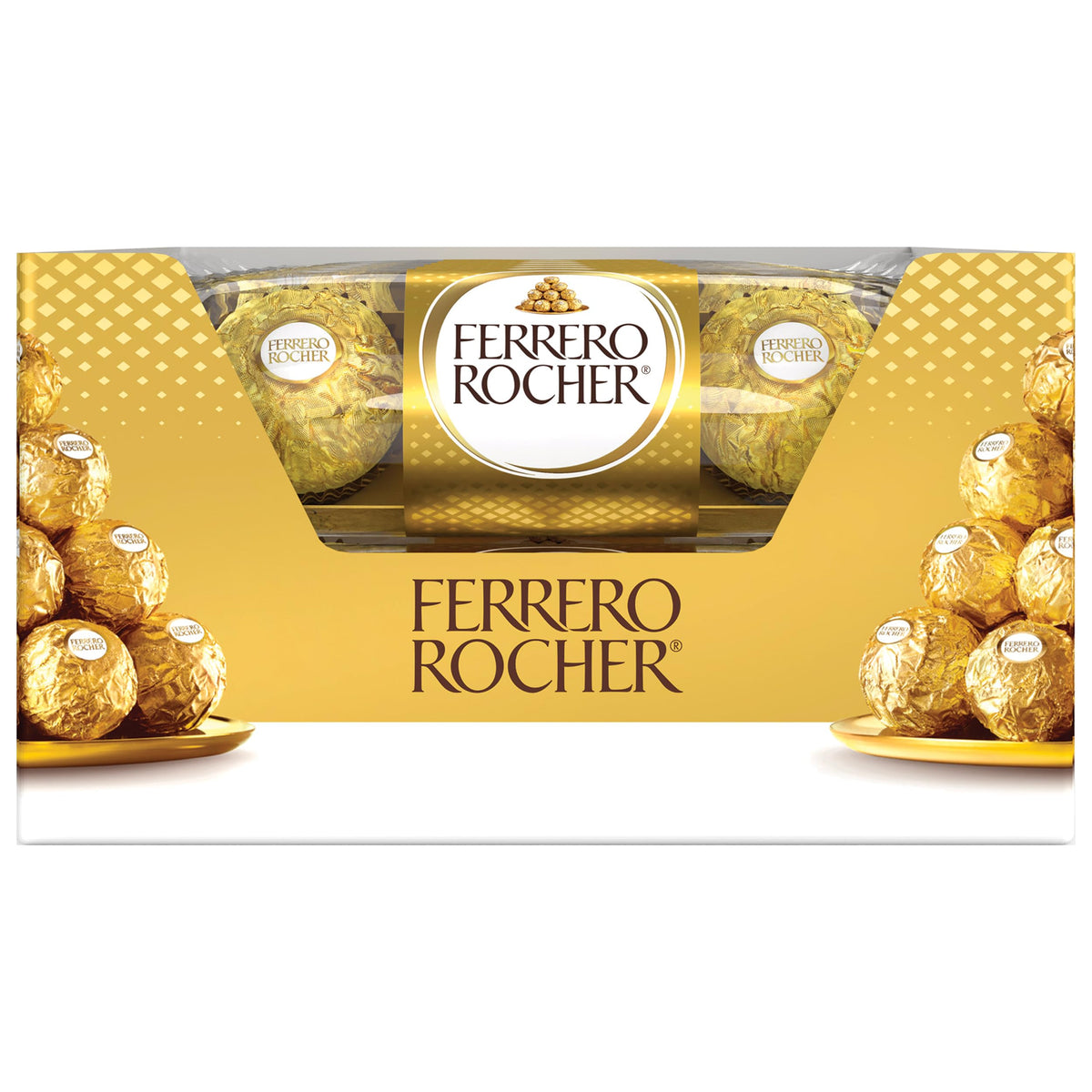 Ferrero Rocher golden wrapper highlights premium gift presentation