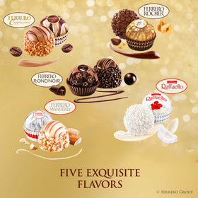 Ferrero Rocher hazelnut crunch close-up highlighting premium texture.