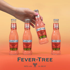 Fever-Tree Blood Orange Ginger Beer ingredients close-up showcasing natural sourcing.