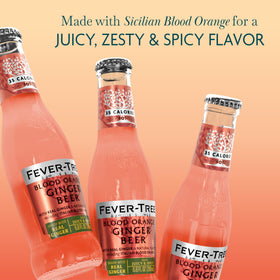 Fever-Tree Blood Orange Ginger Beer mocktail shot with fresh garnish.